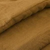 Meubletmoi Édredon 150 x 150 cm lin lavé caramel avec 4 nouettes en jute - LUISA Hot