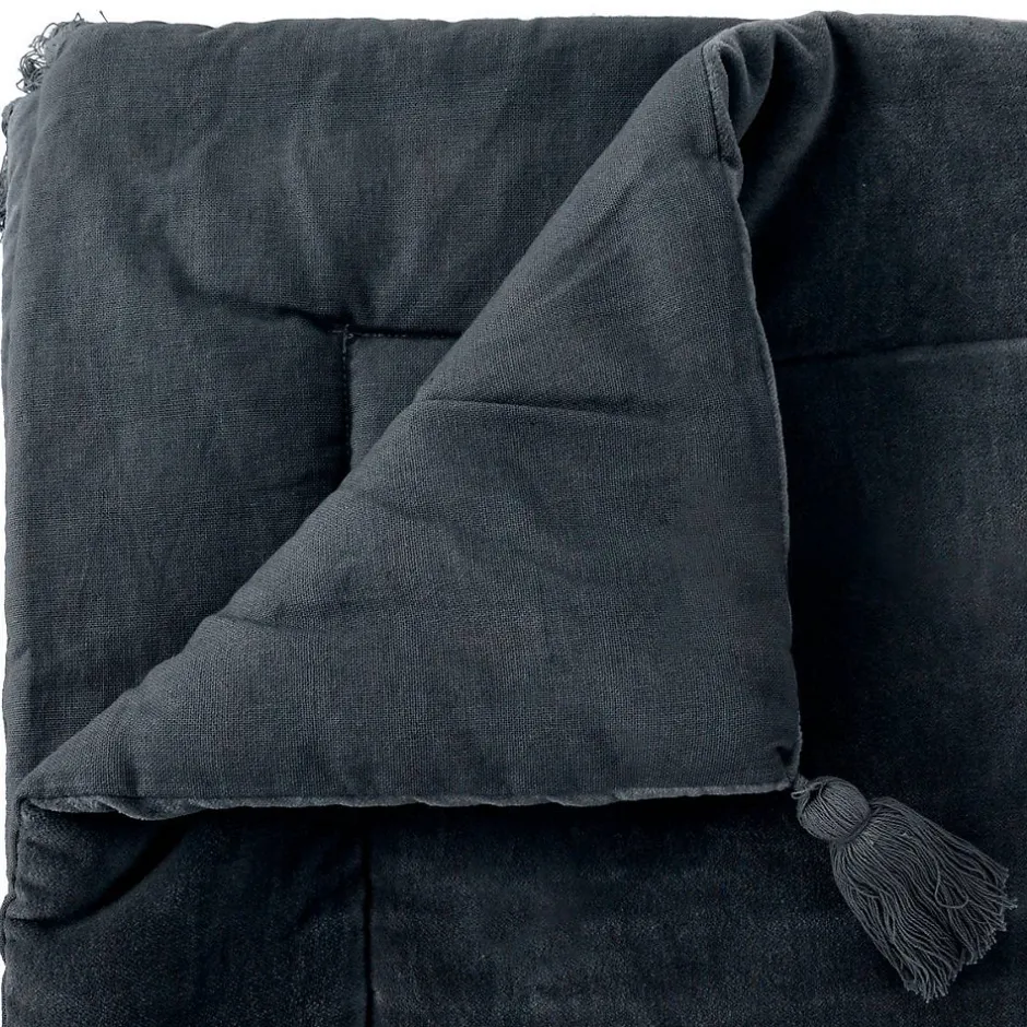 Atmosphera Créateur D'Intérieur Édredon Night - coton - gris foncé - 70x180 cm - Atmosphera