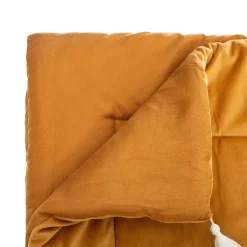 Atmosphera Créateur D'Intérieur Édredon velours 80x180 cm Sonia ocre Best