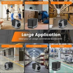Giantex Déshumidificateur 85 L jour Déshumidificateur Mobile avec Dégivrage Automatique Minuterie 24H Tuyau de drainage Pompe Noir