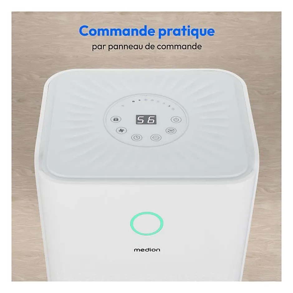 Medion Déshumidificateur - - 12L / jour - Capacité réservoir 2L