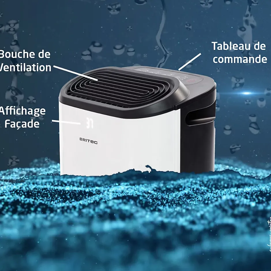 Britec Déshumidificateur + purificateur wifi 245W Discount