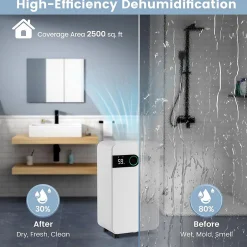 Giantex Déshumidificateur Air 15L Jour 3 Modes 2 Vitesse Déshumidificateur Portable pour Pièces 15 Déshumidificateur Electrique