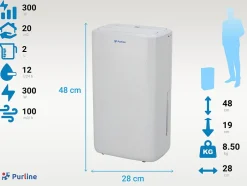 Purline Déshumidificateur avec compresseur 12 l/d
