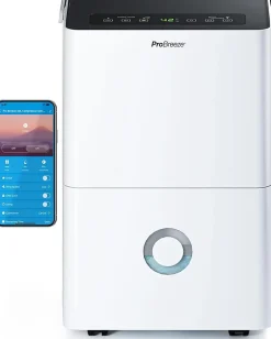 Nature Pro Déshumidificateur Compresseur Connecté 30L/jour avec Application Smartphone, Wi-Fi, Drainage continu Best