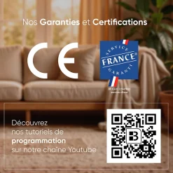 Bestherm Déshumidificateur d'air - Nova 5L/jour, réservoir amovible, filtre à charbon actif, ioniseur intégré