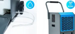Hexwelt Déshumidificateur d'air industriel 50L/24H réservoir 5.5L absorbeur d'humidité 1 pièce.