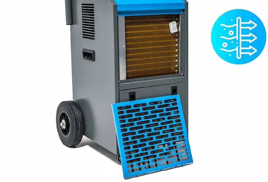 Hexwelt Déshumidificateur d'air industriel 50L/24H réservoir 5.5L absorbeur d'humidité 1 pièce.