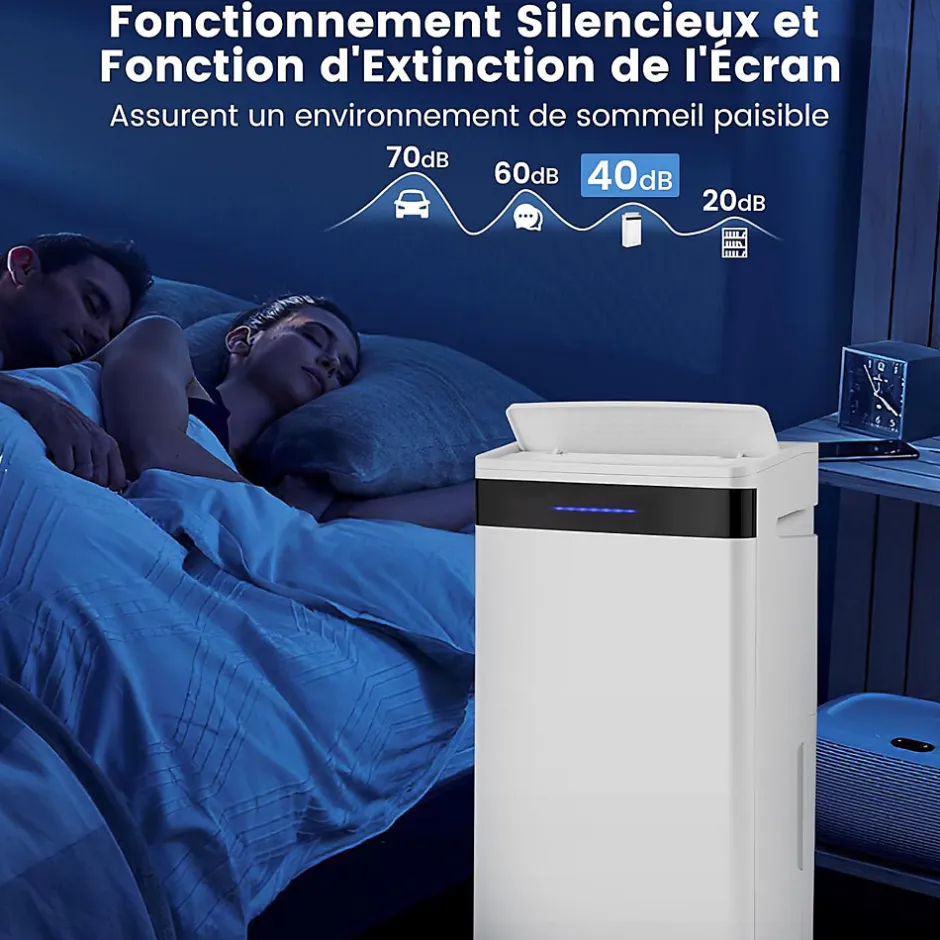 Giantex Déshumidificateur d'air 28,5L/Jour, 4 Modes, Réservoir d'Eau 5,5L, Minuterie 0-24H, avec Roues pour Chambre, Salon 35m²