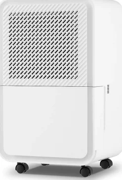 Giantex Déshumidificateur d'air 15L/Jour, Réservoir d'Eau 2,4L,avec 2 Vitesses, 4 Roulettes,pour Salon, Bureau, Salle de Bain