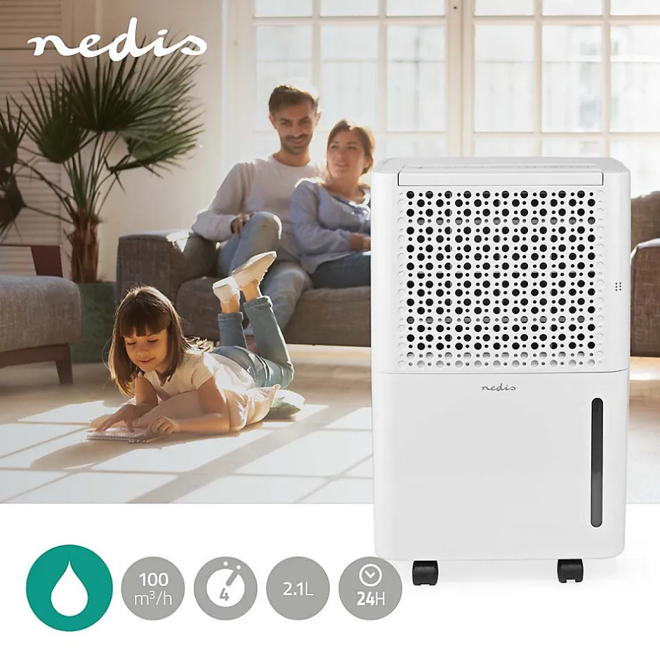 Nedis Déshumidificateur 10LJour Arrêt automatique