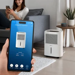 Pro Breeze Déshumidificateur 12L avec humidistat intégré et contrôle via application intelligente