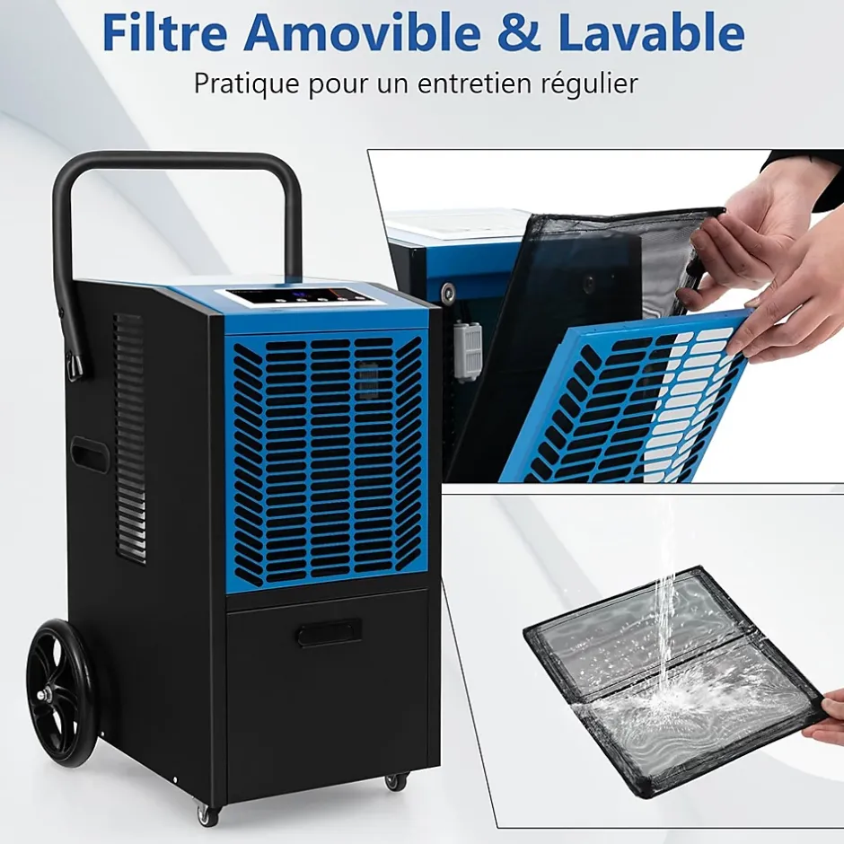 Giantex Déshumidificateur Professionnel 66L/Jour, Déshumidificateur Industriel pour Pièces jusqu'à 418 m²
