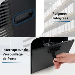 Giantex Déshumidificateur Professionnel 66L/Jour, Déshumidificateur Industriel pour Pièces jusqu'à 418 m²