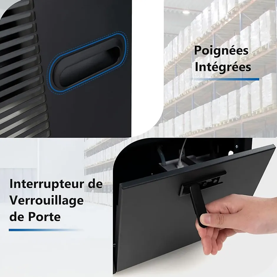 Giantex Déshumidificateur Professionnel 66L/Jour, Déshumidificateur Industriel pour Pièces jusqu'à 418 m²