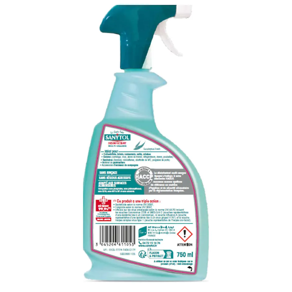 Sanytol Désinfectant multi-usages eucalyptus 0,75L