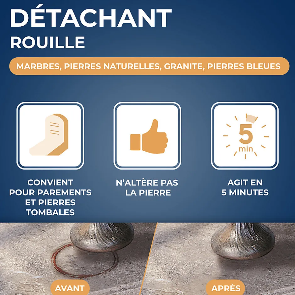 Starwax Détachant rouille marbre et pierres naturelles 250ml