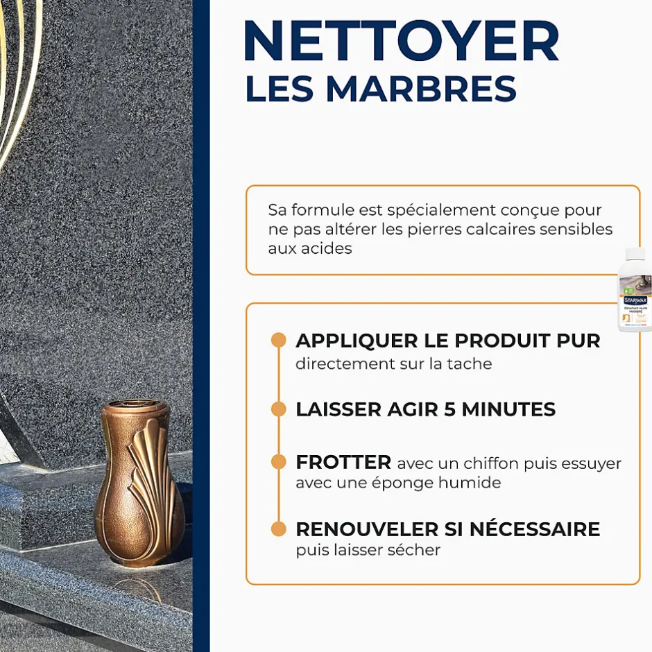 Starwax Détachant rouille marbre et pierres naturelles 250ml