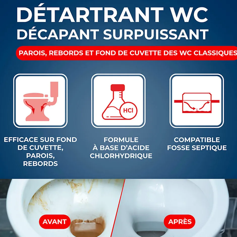 Starwax Détartrant gel WC bec directionnel 750g