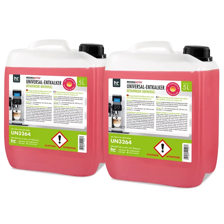Höfer Chemie Détartrant Universel Microactiv Avec Indicateur De Couleur Pour Machines À Café Entièrement Automatiques En Bidon De 2 x 5 L Best