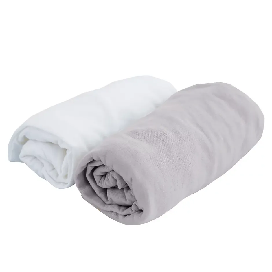 Domiva Duo de draps housse en jersey (70x140 cm - Gris Perle)