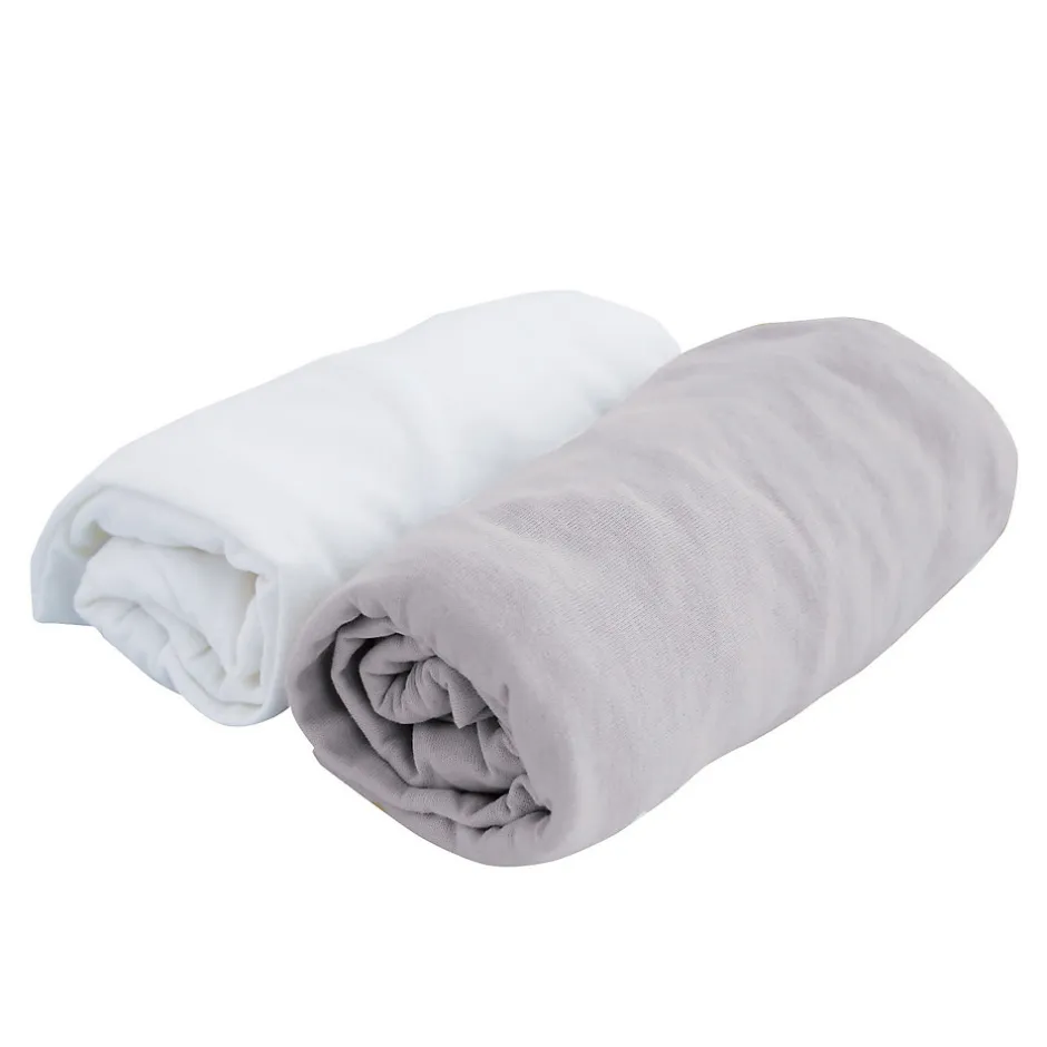 Domiva Duo de draps housse en jersey (70x140 cm - Gris Perle)