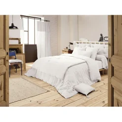 L'Effet Papillon Edredon ou Bout de lit "Gaïa" toutes dimensions "Gaze de Coton" - Gaïa Chantilly - 150 x 150 cm