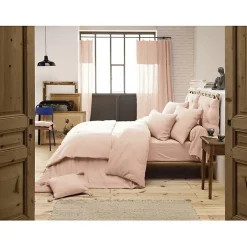 L'Effet Papillon Edredon ou Bout de lit "Gaïa" toutes dimensions "Gaze de Coton" - Gaïa Guimauve - 150 x 150 cm Outlet