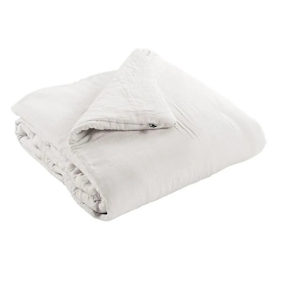 L'Effet Papillon Edredon ou Bout de lit "Gaïa" toutes dimensions "Gaze de Coton" - Gaia Chantilly - 180 x 240 cm Discount