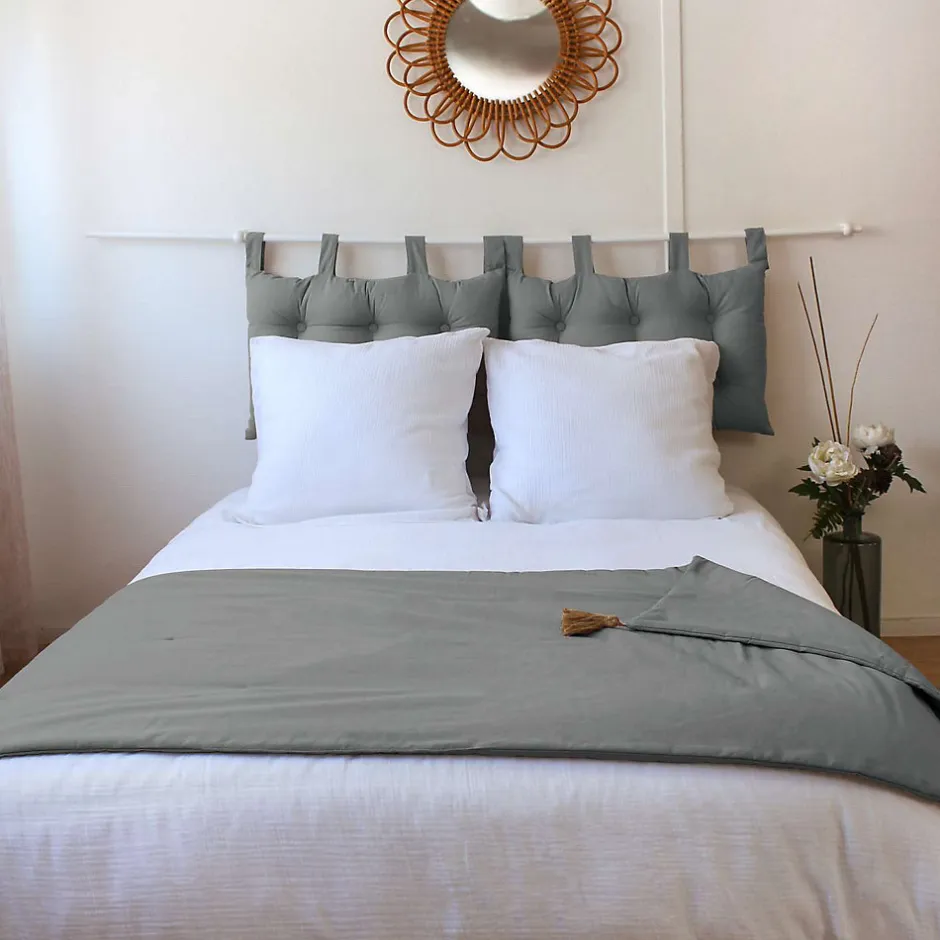 Enjoy Home Edredon Panama avec pompons jute