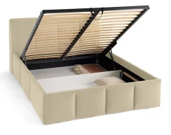 Lisa Design Elysia - lit coffre - 140x190 - en velours - sommier inclus - Sale