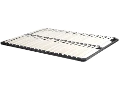 Vente-unique Ensemble 160 x 200 cm cadre à lattes + matelas ressorts 3 zones et mémoire de forme ép.20cm - WOLKENTANZ de YSMÉE Clearance