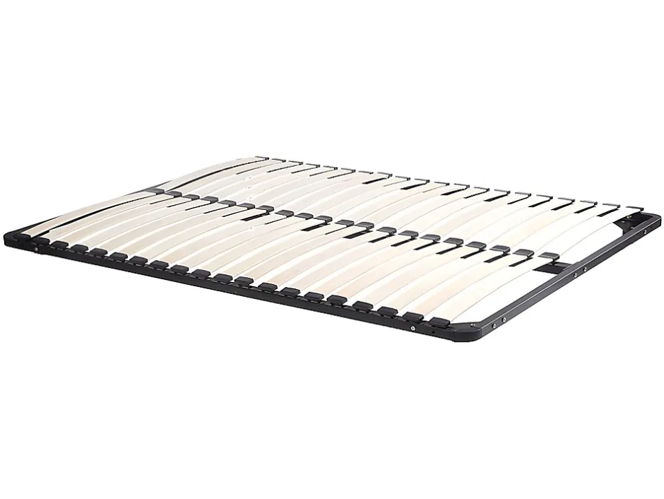 Vente-unique Ensemble 160 x 200 cm cadre à lattes + matelas ressorts 3 zones et mémoire de forme ép.20cm - WOLKENTANZ de YSMÉE Clearance