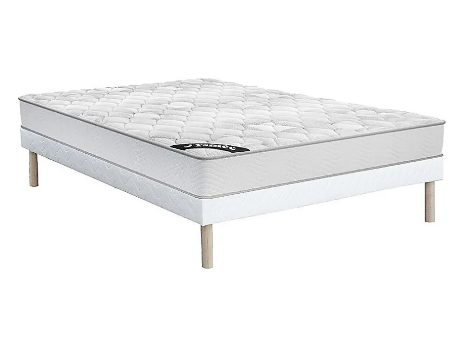 Vente-unique Ensemble 140 x 190 cm sommier + matelas ressorts ensachés ép.20cm - SONGE de YSMÉE