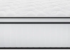 Vente-unique Ensemble 140 x 190 cm sommier + matelas anti-feu ressorts ensachés et surmatelas intégré ép.28 cm - DELICE de YSMÉE HÔTEL Outlet