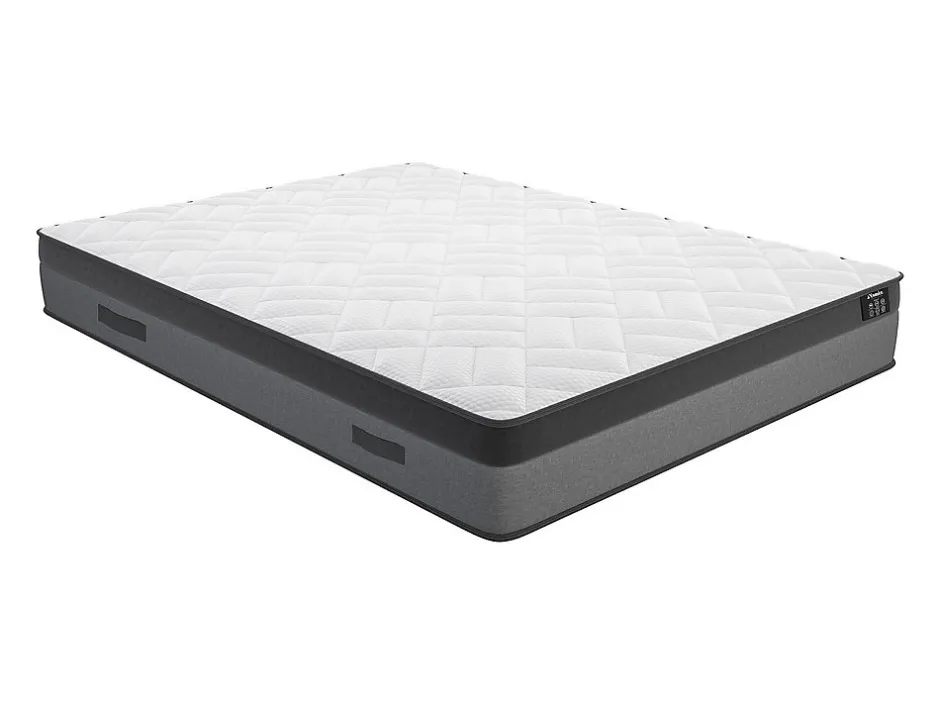 Vente-unique Ensemble 140 x 190 cm sommier + matelas ressorts ensachés et mémoire de forme ép.24cm - ILLUSION de YSMÉE