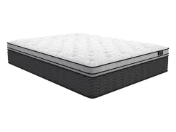 Vente-unique Ensemble 140 x 190 cm sommier + matelas hybride ressorts ensachés et surmatelas intégré ép.30cm - GAMIANI de YSMÉE Discount