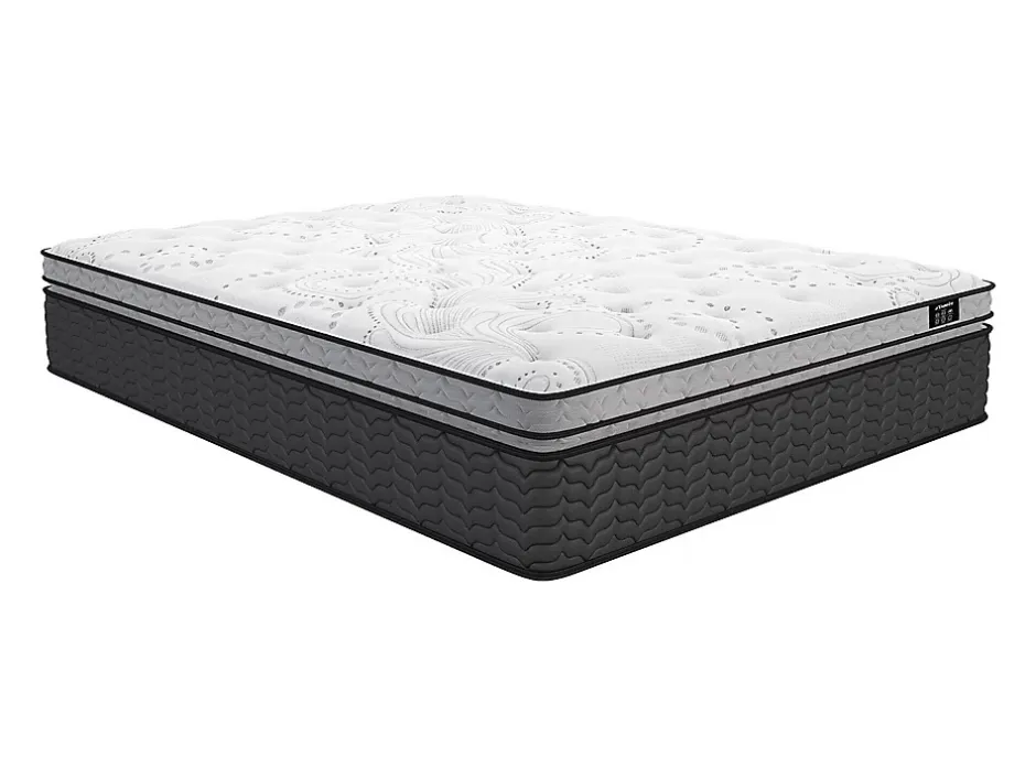 Vente-unique Ensemble 140 x 190 cm sommier + matelas hybride ressorts ensachés et surmatelas intégré ép.30cm - GAMIANI de YSMÉE Discount