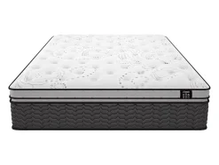 Vente-unique Ensemble 140 x 190 cm sommier + matelas hybride ressorts ensachés et surmatelas intégré ép.30cm - GAMIANI de YSMÉE Discount