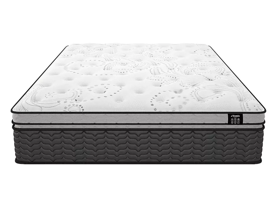 Vente-unique Ensemble 140 x 190 cm sommier + matelas hybride ressorts ensachés et surmatelas intégré ép.30cm - GAMIANI de YSMÉE Discount