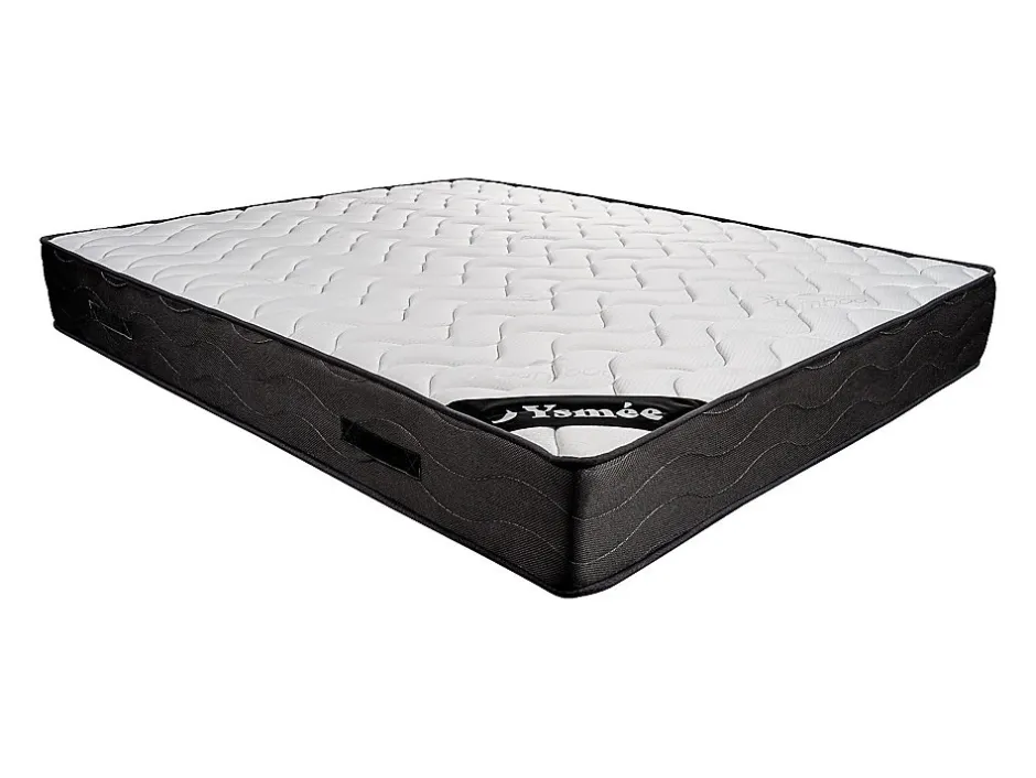 Vente-unique Ensemble 140 x 190 cm sommier coffre naturel clair + matelas ressorts ensachés 7 zones et mémoire de forme ép.24cm - MERISI de Online