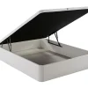 Vente-unique Ensemble 140 x 190 cm sommier coffre blanc + matelas ressorts ensachés et surmatelas intégré ép.29cm - CANTERBURY de YSMÉE