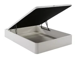 Vente-unique Ensemble 140 x 190 cm sommier coffre blanc + matelas ressorts ensachés et surmatelas intégré ép.29cm - CANTERBURY de YSMÉE