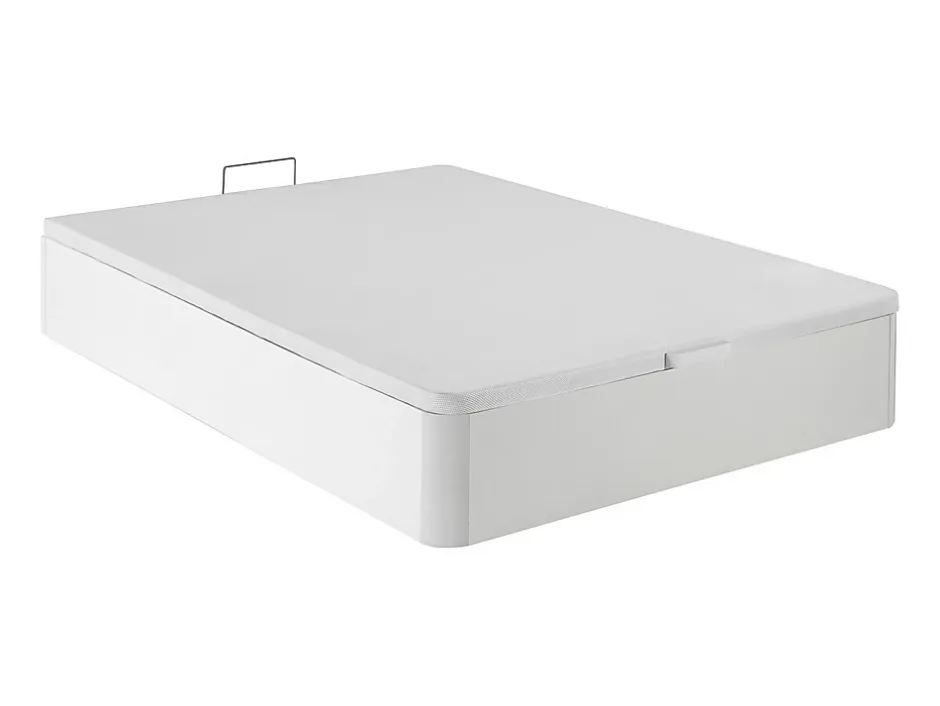 Vente-unique Ensemble 140 x 190 cm sommier coffre blanc + matelas ressorts ensachés et surmatelas intégré ép.29cm - CANTERBURY de YSMÉE