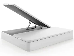 Vente-unique Ensemble 180 x 200 cm sommier coffre blanc + matelas hybride ressorts ensachés et mémoire de forme ép.25cm - ASTRIA Art Collection Sale