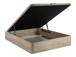 Vente-unique Ensemble 160 x 200 cm sommier coffre naturel clair + matelas ressorts ensachés 7 zones et accueil gel à mémoire de forme ép.23cm -