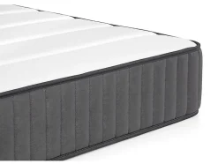 Vente-unique Ensemble 180 x 200 cm sommier coffre blanc + matelas hybride ressorts ensachés 7 zones et mousse haute résilience ép.26cm - AUDACE New