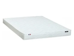 Vente-unique Ensemble 140 x 190 cm sommier coffre blanc + matelas mousse ép.15cm - ZEUS de YSMÉE