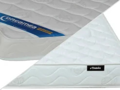 Vente-unique Ensemble 140 x 190 cm sommier coffre blanc + matelas mousse ép.15cm - ZEUS de YSMÉE