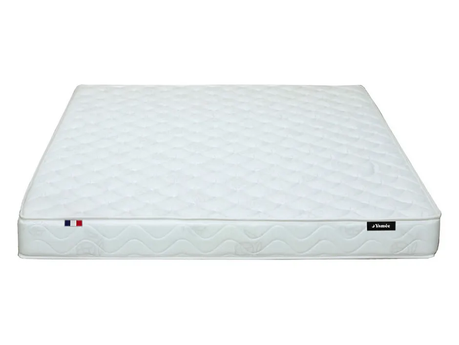 Vente-unique Ensemble 140 x 190 cm sommier coffre blanc + matelas mousse ép.15cm - ZEUS de YSMÉE